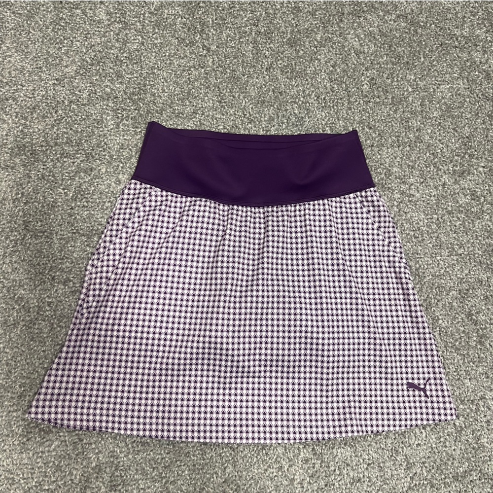 Puma Skort Women’s XS Purple Skirt Powershape Dassler Geometric Tennis Golf NEW